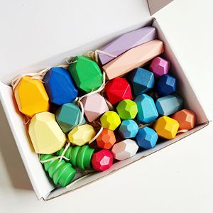Cpc ce multicolor מיון ערמה אבנים אבני אבני איזון עבור ילדים בגיל הרך גן משחקים חינוכיים