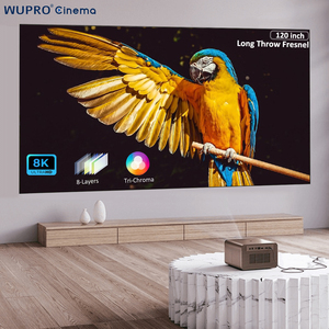 <strong>2025</strong> Wupro 120 Inch Fresnel Long Throw Projection <strong>Screens</strong> Tri-Chroma Wall Mounted PET 16:9 ALR Fixed Frame <strong>Projector</strong> <strong>Screen</strong> - Product Image 1