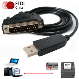 EPSON TM-T88Vプリンターケーブル用FTDI USB RS232 DB25ヌルモデムクロスオーバー - Product Image 4