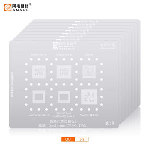 Amaoe Sửa chữa Phần BGA reballing Stencil thép tin lưới cho Android <span class=keywords><strong>Qualcomm</strong></span> qu6 <span class=keywords><strong>qsc</strong></span>/MSM CPU baseband trồng sửa chữa 0.12mm - Product Image 4
