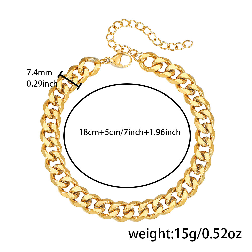 P0015-1 Bracelet (2.0 Single Clasp, 6-Sided Polish)