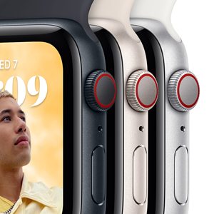 นาฬิกาอัจริยะ2023เซลลูลาร์, SE2มือสองของแท้พร้อมเคสอลูมิเนียมสามารถใช้ได้กับ Apple Watch ขนาด44มม.