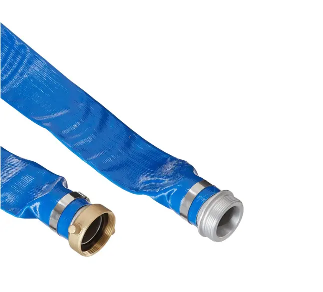 Tabung drainase air PVC irigasi pertanian bahan mentah biru kualitas tinggi/selang datar PVC