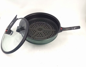 新型多功能微压炒锅无烟不粘煎锅带蒸锅电磁炉燃气灶具通用 - Product Image 3