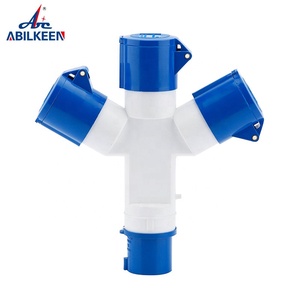 多功能适配器连接器一输入三输出16A 220-250V y型组合工业插头插座连接器 - Product Image 3