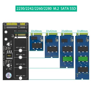 M.2 NGFF ถึง SATA การ์ดอะแดปเตอร์ B Key/B & M Key SSD Converter NGFF M2 ถึง 2.5 นิ้ว SATA III ไดรเวอร์ (ไม่ใช่สําหรับ M.2 NVME) - Product Image 4