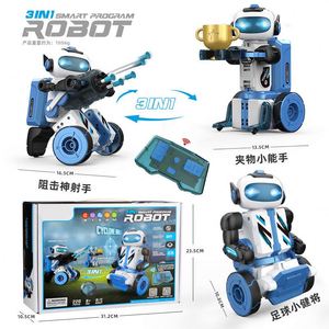 Robot trasformabile modello elettrico 2.4G robot di programmazione con controllo remoto tre in uno stelo