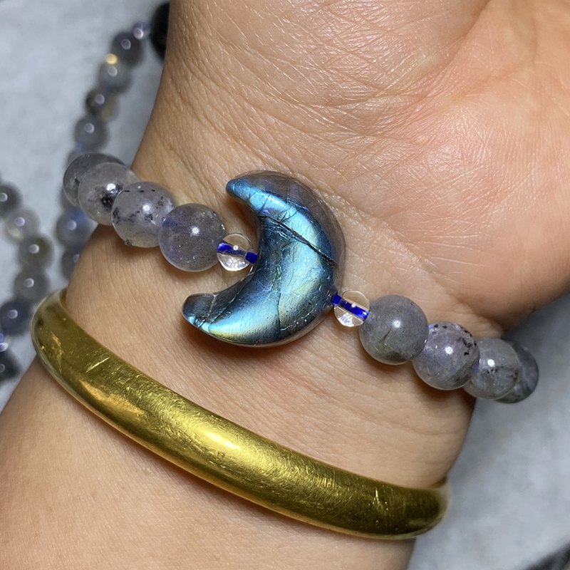 labradorite moon bracelet