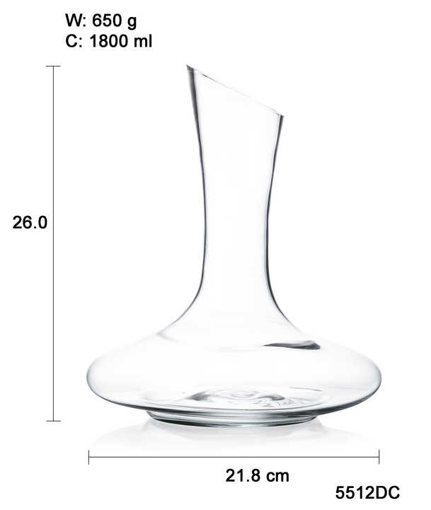 5512DC klassischer handgeblasener Weindekanter bleifreites Glas günstiger Weindekanter