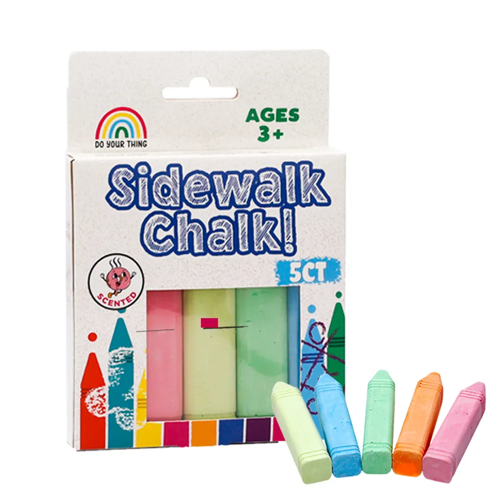 Hot Selling 5 ct Crayon Shape Safe Sidewalk Chalk Set