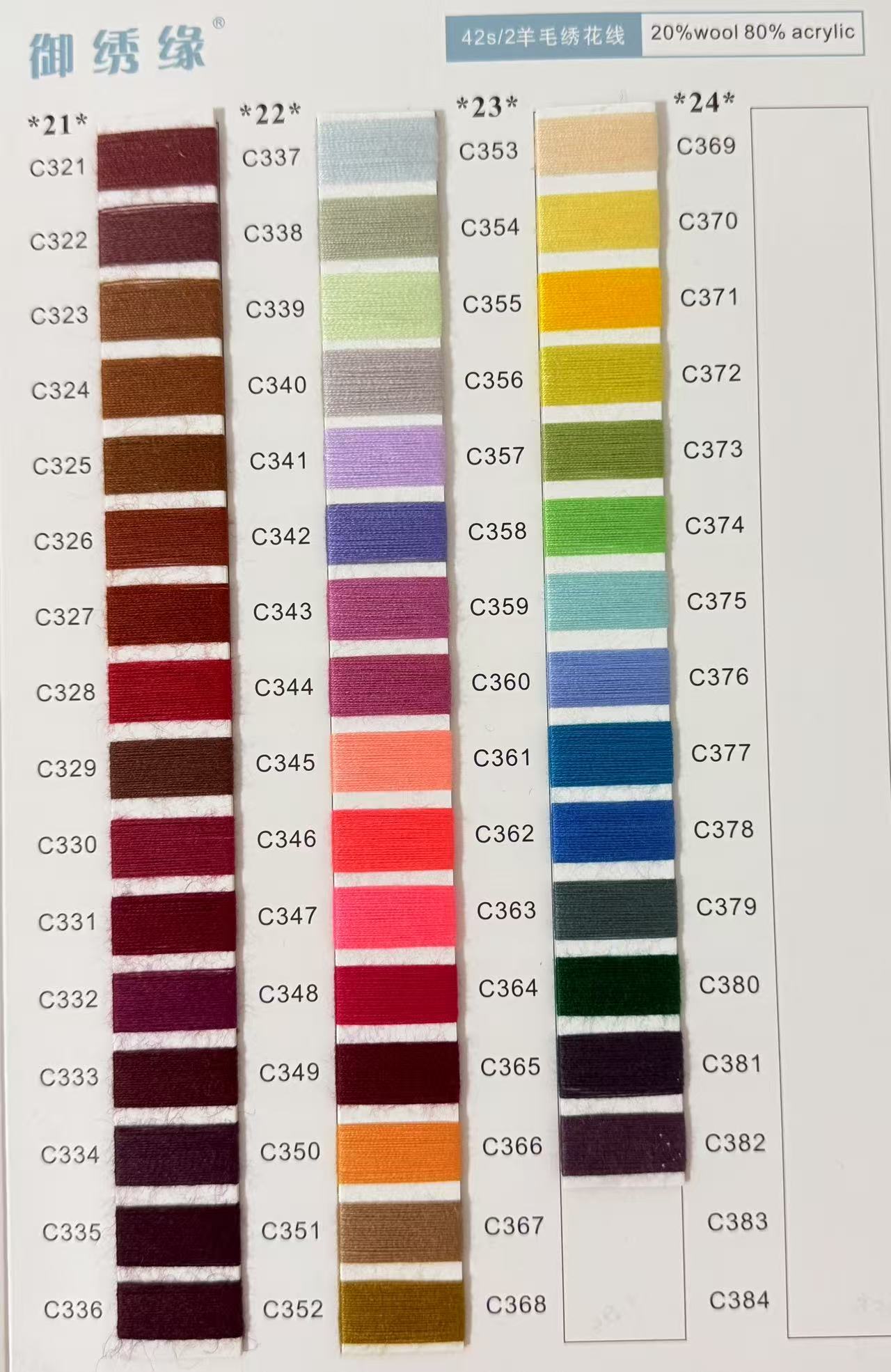 Please note the color code