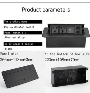 Caja de información de escritorio multifunción, conector USB integrado, agujero de red de ordenador, Conector de escritorio universal de tres agujeros - Product Image 3