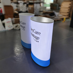 Xách tay hình chữ nhật hình bầu dục Vòng hiển thị truy cập bảng triển lãm thương mại pop-<span class=keywords><strong>up</strong></span> nhôm Pop <span class=keywords><strong>Up</strong></span> bảng hiển thị với ánh sáng <span class=keywords><strong>LED</strong></span> - Product Image 4