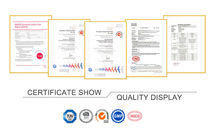 Usine certifiée GMPC et ISO 22716