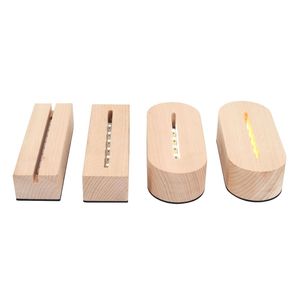 アクリル3Dイリュージョン用木製ナイトライトランプベースLedナイトライトアクリル長方形ラウンドオーバルLmparaカスタムウッド - Product Image 3