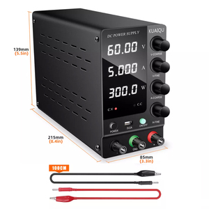 Banco de CC de escritorio, rango de salida ajustable de 0 ~ 60 voltios/0 ~ 5 amperios, fuente de alimentación de CC Variable con interfaz de salida USB de 5V/2A - Product Image 3