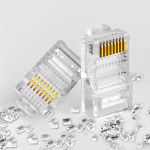 Özelleştirilmiş kararlı iletim Rj45 fiş Cat6/Cat5e erkek tipi 8p8c Utp ağ Rj45 konektörü - Product Image 3