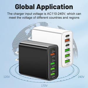 ที่ชาร์จเร็ว3.1A 15W สำหรับ4Usb QC3.0 PD ที่ชาร์จติดผนังแบบเร็วพอร์ต5พอร์ตประเภท C USB ที่ชาร์จเร็วสำหรับ iPhone/Huawei/sumsang - Product Image 6