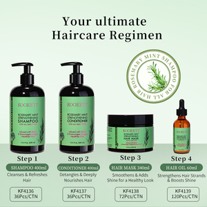 KOGEEYY Natural Organic Anti Hair Loss Rosemary Mint Hair Care Set Champú y acondicionador - Product Image 2