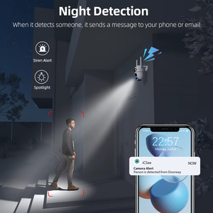 Ip摄像机6MP ICSee双镜头室内安全IP摄像机360远程访问，夜视和无线Ptz闭路电视间谍摄像机隐藏 - Product Image 5