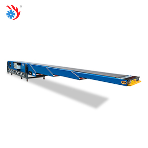 Nastro trasportatore telescopico Mobile a velocità regolabile 4-extension 25m Container scarico nastri trasportatori flessibili