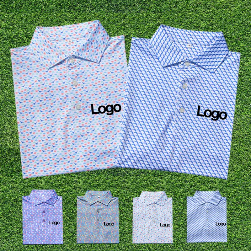 Yüksek kalite özel işlemeli erkek standart Fit Polo grafik T shirt Polyester promosyon Golf Polo gömlek için eğlence