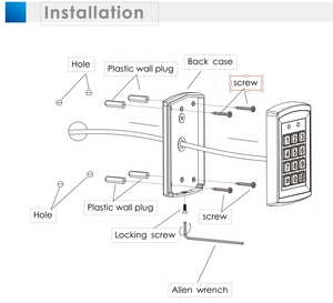 Standalone-Zugangs kontroll tastatur 125kHz RFID-Karte Smart Door Lock Access Controller - Product Image 6