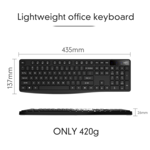 Teclado y mouse de tamaño completo 104 teclas 2,4G teclado de computadora Multimedia teclado inalámbrico y mouse combinado para tableta portátil - Product Image 3