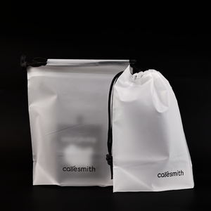 Benutzer definiertes Logo gedruckt umwelt freundliche Kordel zug beutel Frosted Matte Plastic Poly Draw string Verpackung Taschen für Kleidung