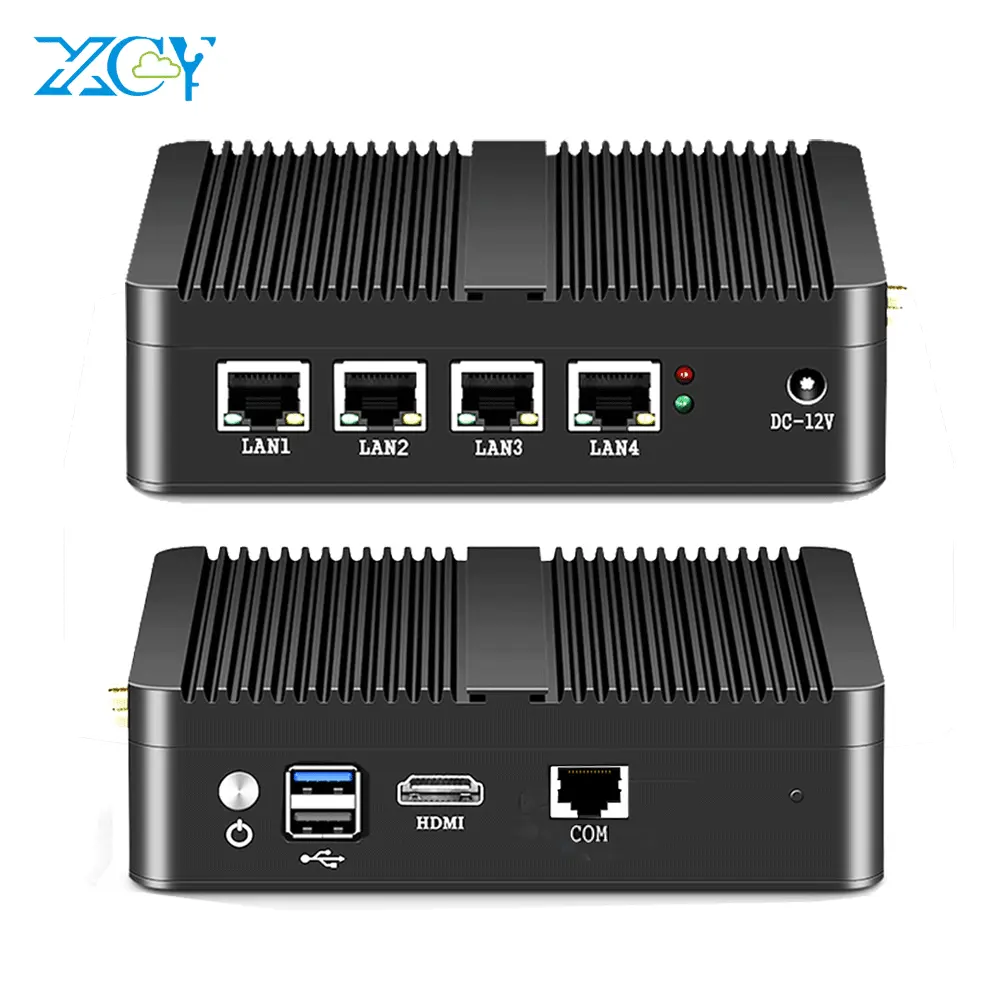 Fanless Pfsense Firewall Zachte Router Tpm 2.0 Quad Core J1900 Nic Gigabit Ethernet Intel 211AT Mini Pc Netwerk Apparaat