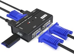 MT-ViKI VGA <strong>KVM</strong> <strong>Switch</strong> Box <strong>4</strong> Port USB Hub Sharing <strong>4</strong> Computers <strong>KVM</strong> Switcher