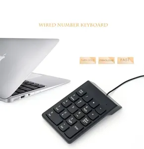 Teclado numérico USB con cable Mini teclado numérico Delgado Teclado digital 18 teclas para computadora portátil PC Notebook de escritorio y más - Product Image 3