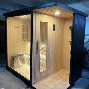 Kızılötesi ve açık geleneksel kombine Sauna odası 1 kişi kubbe duş kombinasyonu
