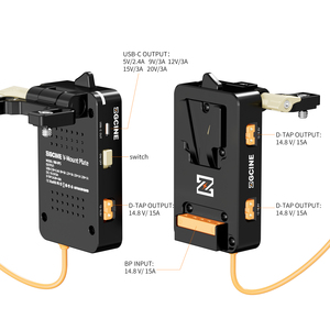 SONY FX6 v-montaj plakası USB PD için ZGCINE VM-VP5 V montaj plakası tek anahtar güç kontrolü fonksiyonel V montaj plakası - Product Image 4