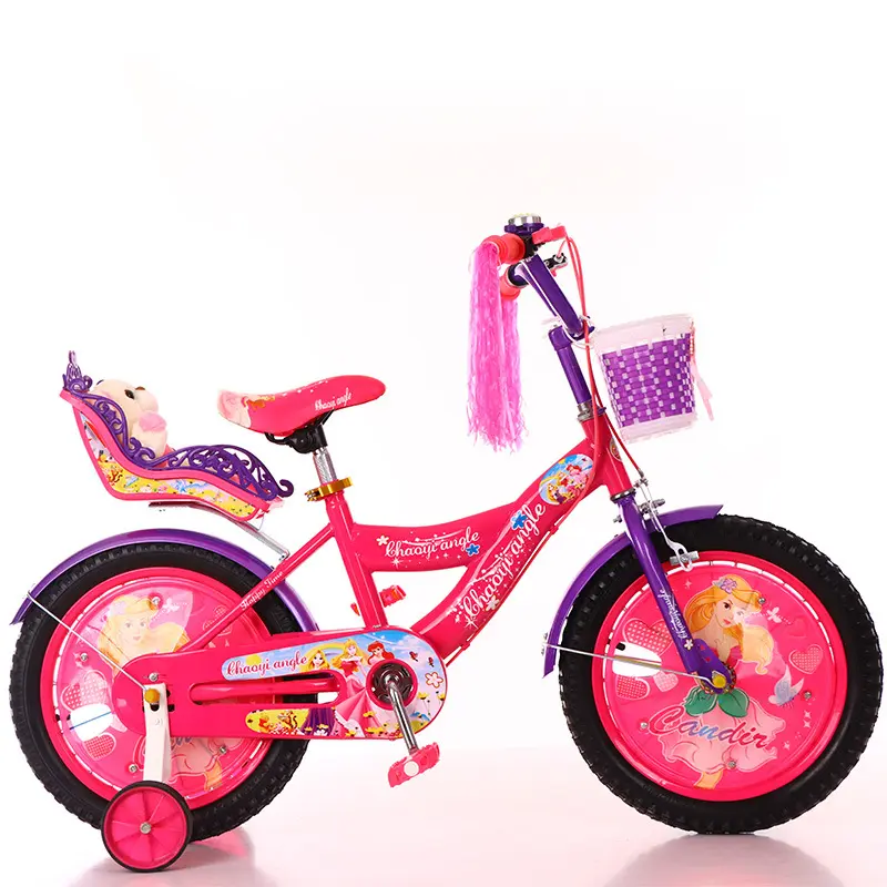 Bicicletas de 14 "para niños con soporte, bicicleta de princesa, nuevo estilo, 16 pulgadas, 12 pulgadas, venta al por mayor de fábrica