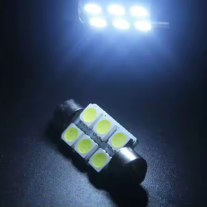 Festoon <strong>LED</strong> Bulbs 31mm 36mm 39mm 42mm 12V DC 6LED 5050SMD <strong>LED</strong> Car Interior Lights Lamp Bulbs