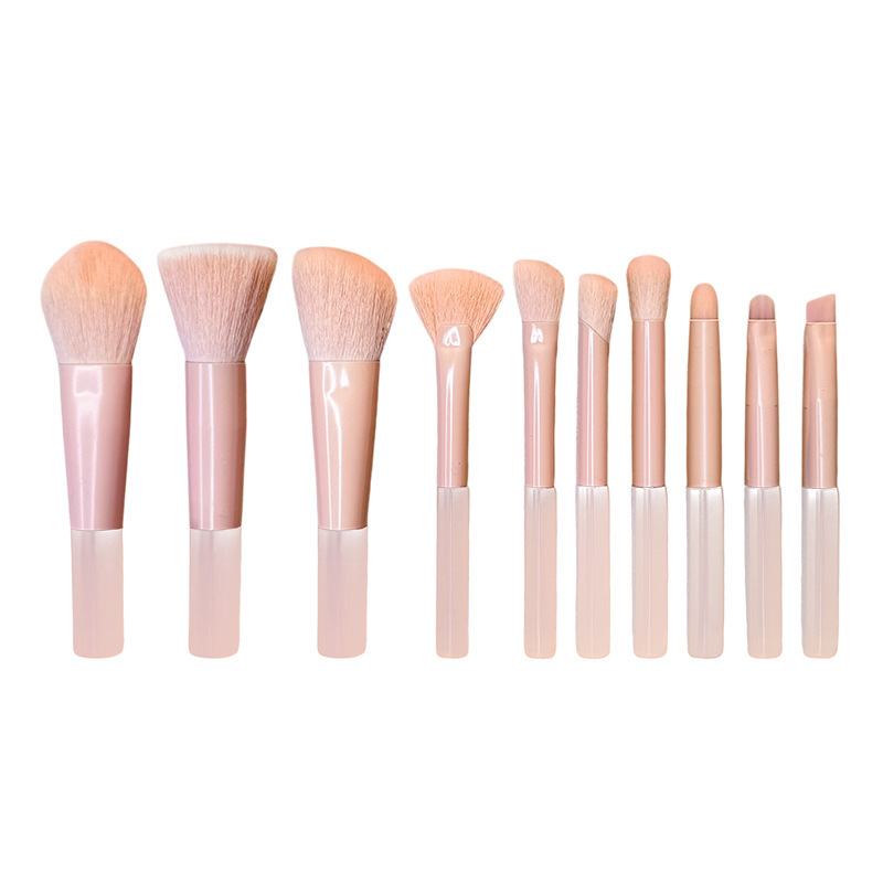 10 portable peach-pink powder packets-opp packaging