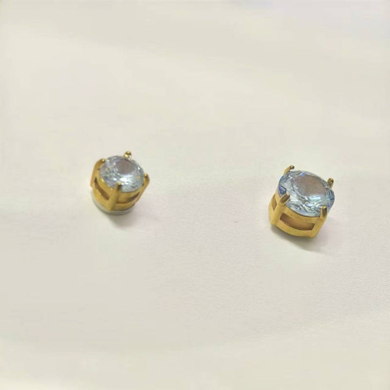Gold White Zircon Magnet (single)