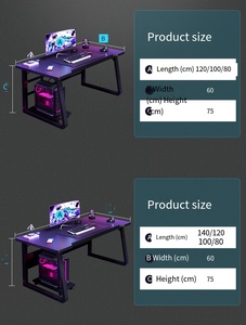 Распродажа, игровой компьютерный стол из МДФ с системой стеллажей - Product Image 5