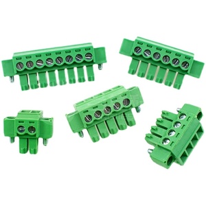 3.81mm Green <strong>Terminal</strong> <strong>Block</strong> 2EDG with <strong>Fixing</strong> Screw Plug Socket 15EDGKM-3.81 with Ears - Product Image 1