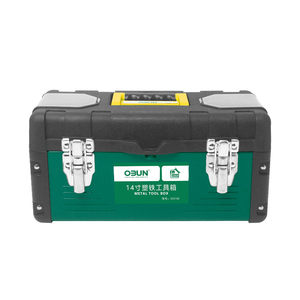 高品质塑料铁工具箱塑料储物盒，带可拆卸托盘 - Product Image 1