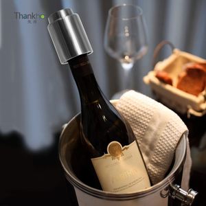 Thankhot可重复使用的酒保压泵式真空不锈钢塞真空酒瓶塞最佳礼品配件
