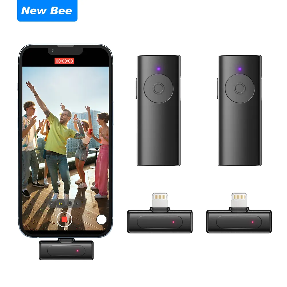 Smart Phone risvolto Lavalier produttore Mini microfono Wireless a Clip per cantare Vlogging registrazione in diretta della videocamera