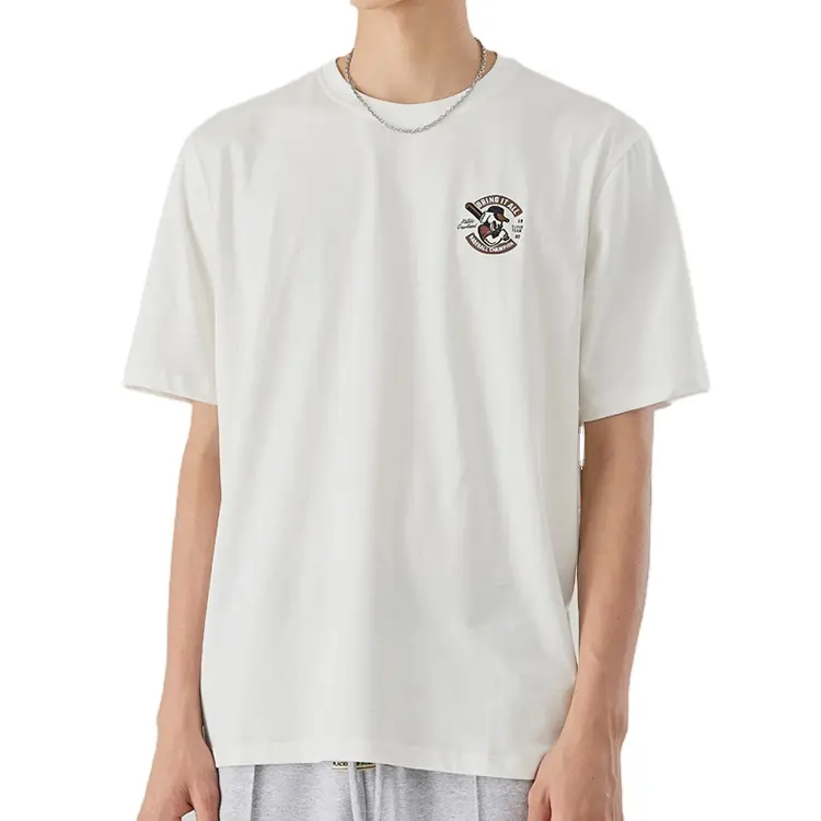 Estilo americano eventos deportivos Fans T camisa pantalones cortos de verano Casual de manga diseño personalizado impreso T camisas O cuello
