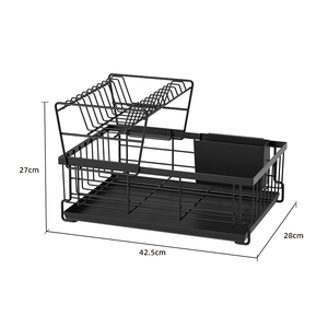 2 katmanlı mutfak lavabo süzgeç depolama kurutma plaka raf mutfak çanak süzgeç kurutma rafı - Product Image 5