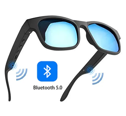 Fones de ouvido wireless esportivo, fone de ouvido estéreo mãos livres reprodutor de música mp3 óculos de sol da china