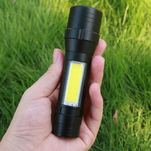 Mini lampe torche LED en aluminium rechargeable Portable Camping en plein air COB lampe de poche à clipser - Product Image 3