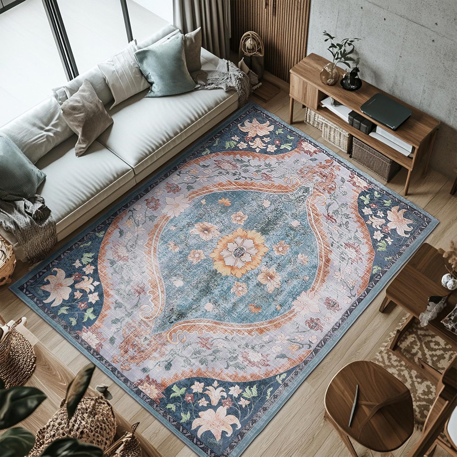 Tapis de salon bohème QQ - 7