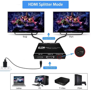 <strong>HDMI</strong> <strong>Splitter</strong> Adapter <strong>1</strong> in <strong>2</strong> Out 4K@60Hz <strong>HDMI</strong> <strong>2</strong>.0 <strong>Splitter</strong> HDCP2.<strong>2</strong> for Dual Monitors or Audio/<strong>HDMI</strong> Mixed Mode - Product Image 5