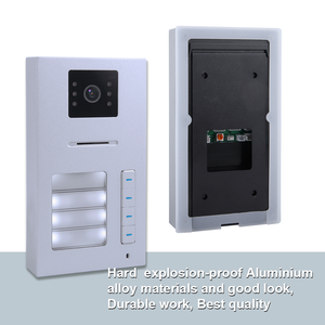 Intercomunicador de vídeo multifunción para 4 apartamentos, sistema de intercomunicación de seguridad para villa, con wifi